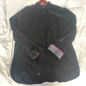 Black button down shirt